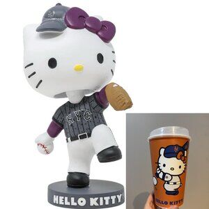 Hello Kitty Mets Bobblehead and bonus cup